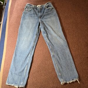 Abercrombie & Fitch Curve love Jeans Size 10R 30x29 Distressed Look Light Wash